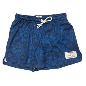 Ryoko Rain Mens Blue Butterfly Print Mesh Shorts Trendy Luxury Streetwear, L